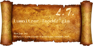 Lumnitzer Teodózia névjegykártya